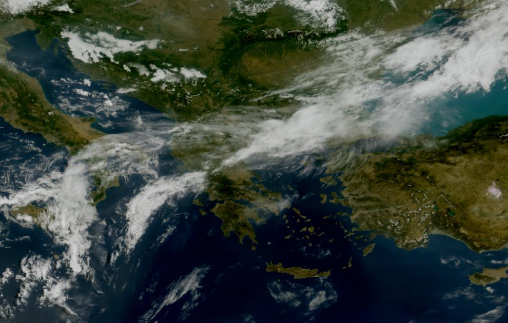 Τελευταία δορυφορική εικόνα νεφοκάλυψης