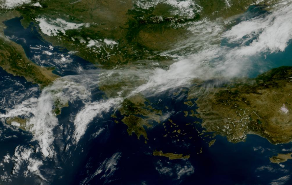 Τελευταία δορυφορική εικόνα νεφοκάλυψης