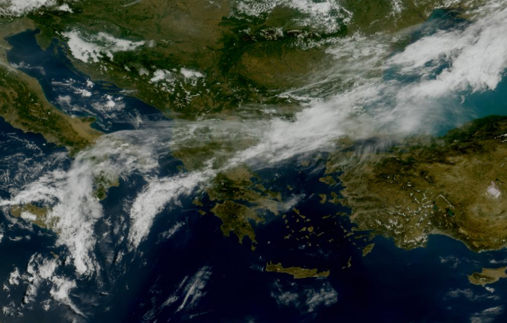 Τελευταία δορυφορική εικόνα νεφοκάλυψης