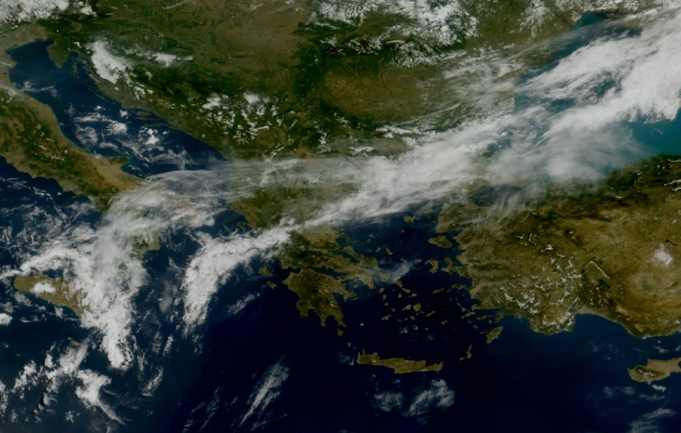 Τελευταία δορυφορική εικόνα νεφοκάλυψης