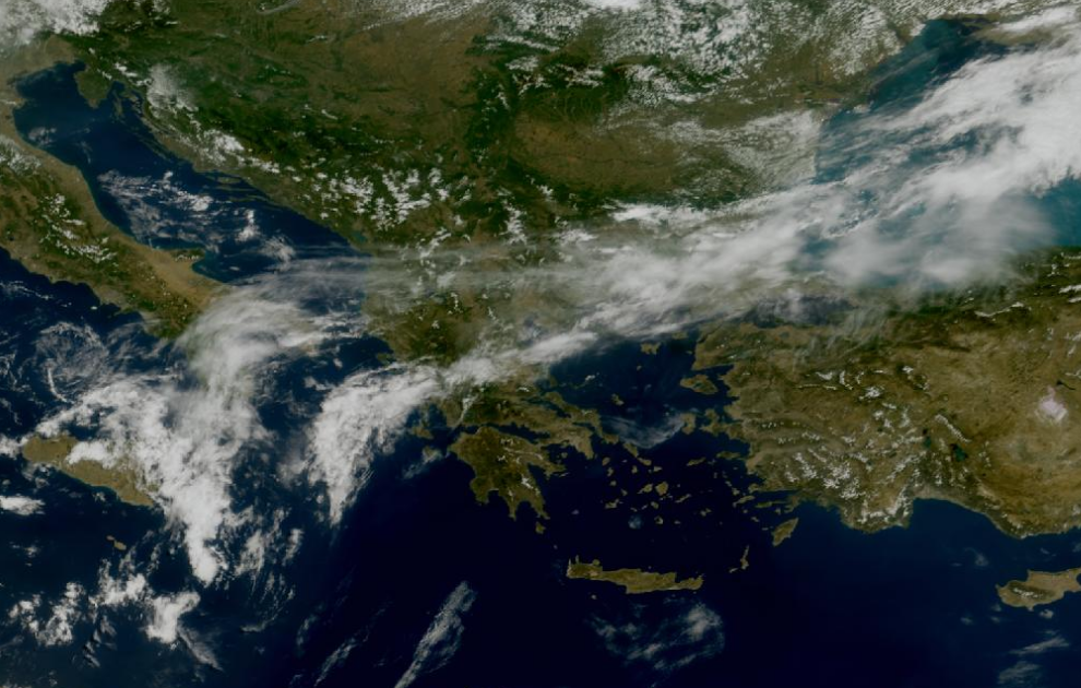 Τελευταία δορυφορική εικόνα νεφοκάλυψης