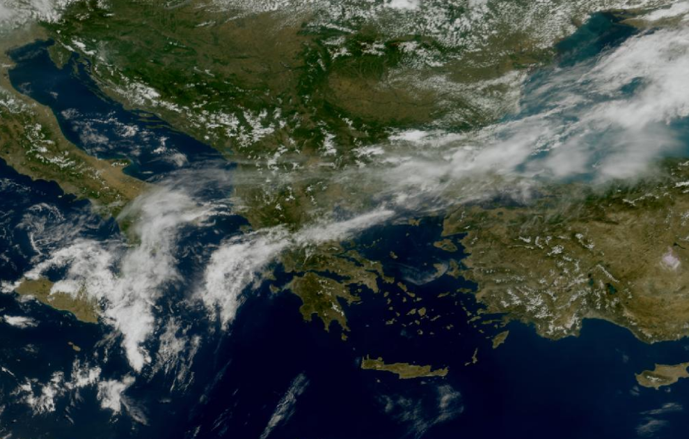 Τελευταία δορυφορική εικόνα νεφοκάλυψης