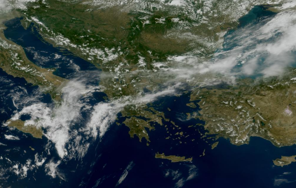 Τελευταία δορυφορική εικόνα νεφοκάλυψης