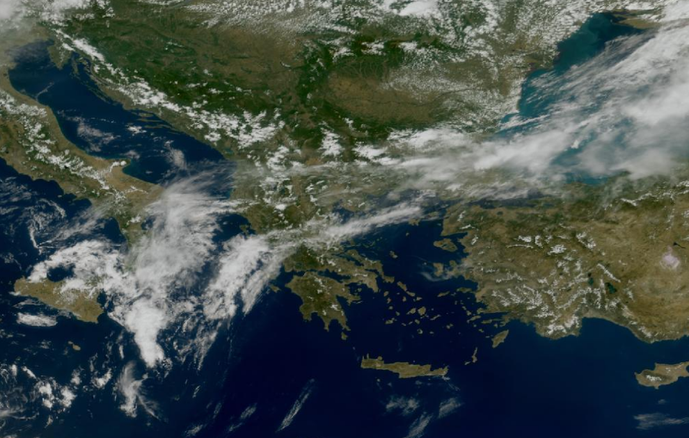 Τελευταία δορυφορική εικόνα νεφοκάλυψης