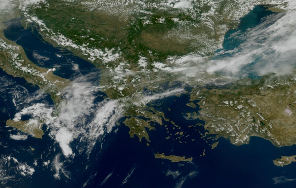 Τελευταία δορυφορική εικόνα νεφοκάλυψης