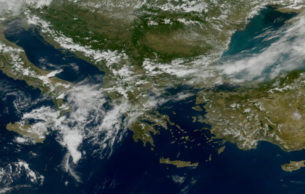 Τελευταία δορυφορική εικόνα νεφοκάλυψης
