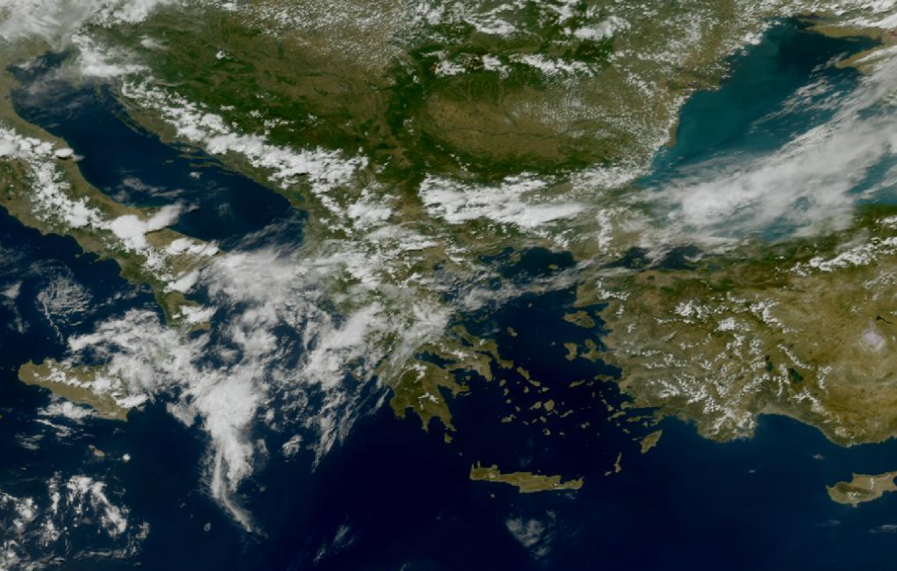 Τελευταία δορυφορική εικόνα νεφοκάλυψης