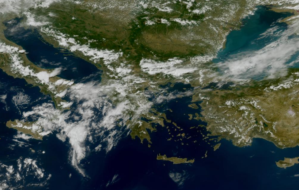 Τελευταία δορυφορική εικόνα νεφοκάλυψης