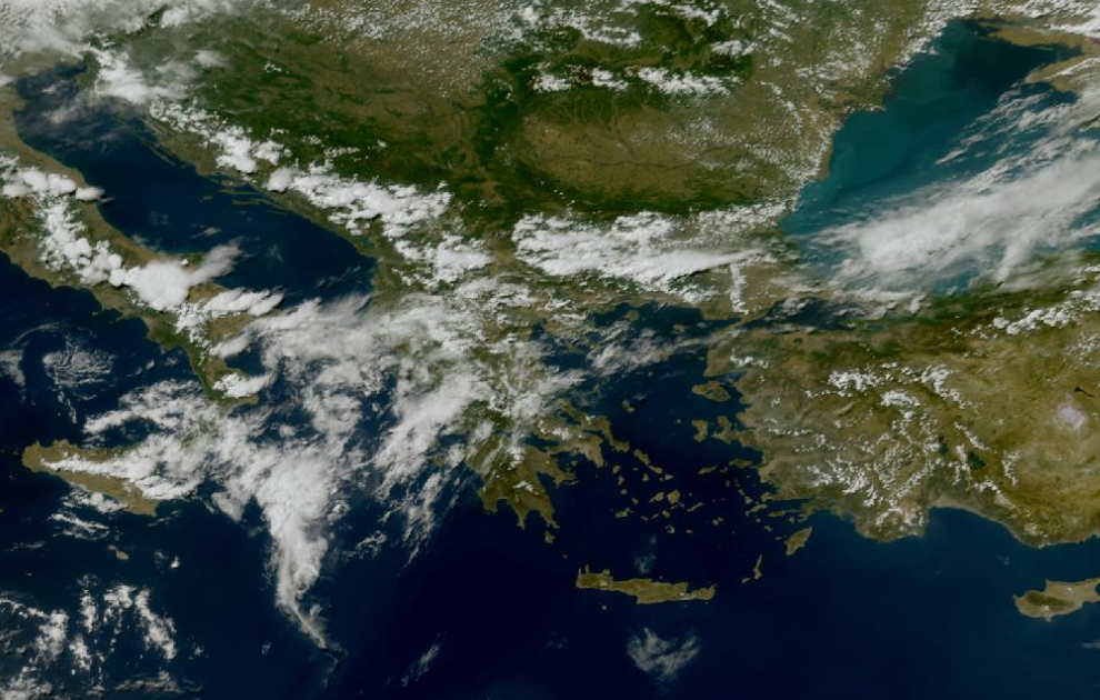 Τελευταία δορυφορική εικόνα νεφοκάλυψης