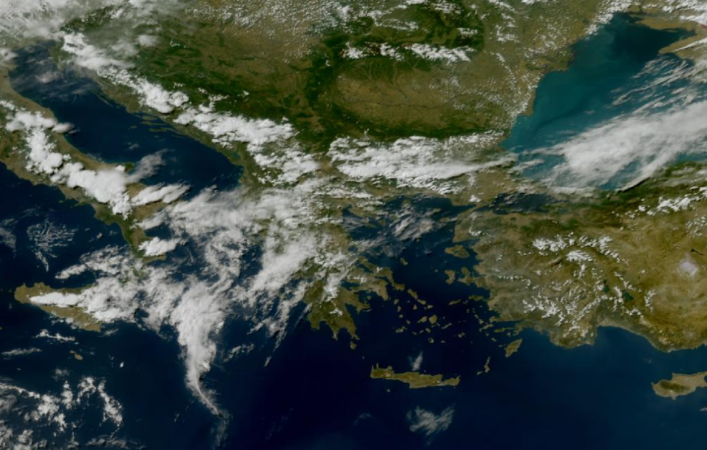 Τελευταία δορυφορική εικόνα νεφοκάλυψης