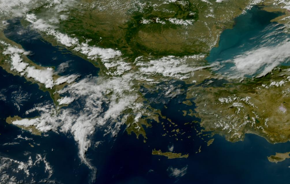 Τελευταία δορυφορική εικόνα νεφοκάλυψης