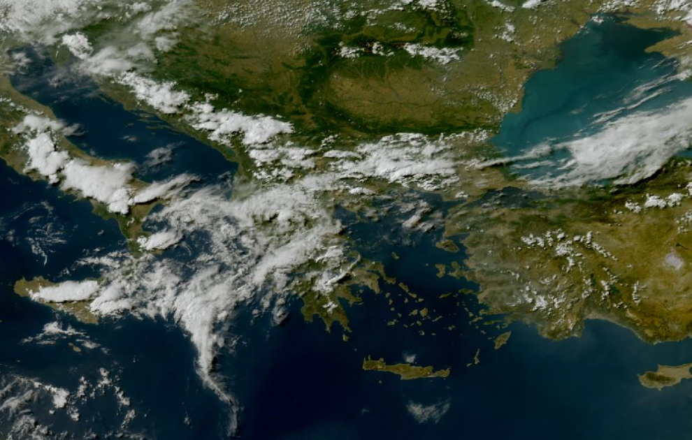 Τελευταία δορυφορική εικόνα νεφοκάλυψης