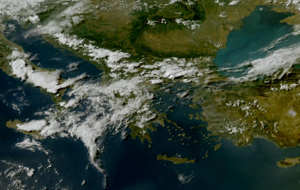 Τελευταία δορυφορική εικόνα νεφοκάλυψης