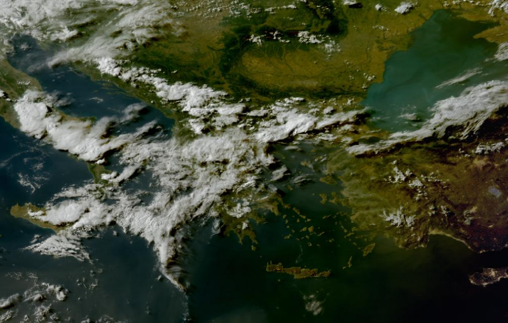 Τελευταία δορυφορική εικόνα νεφοκάλυψης