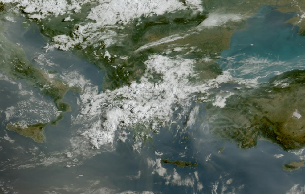 Τελευταία δορυφορική εικόνα νεφοκάλυψης