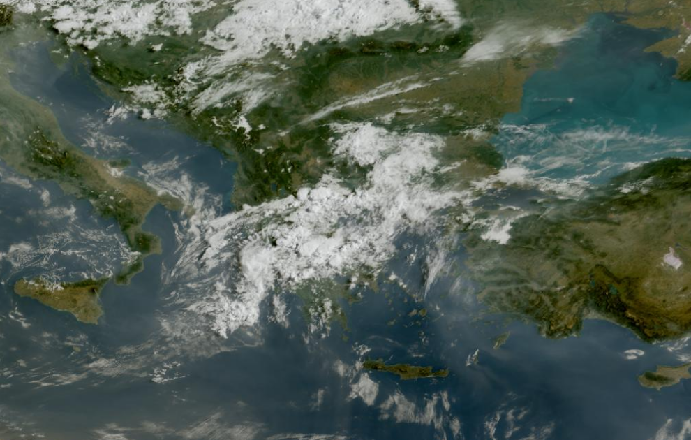 Τελευταία δορυφορική εικόνα νεφοκάλυψης