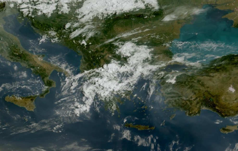 Τελευταία δορυφορική εικόνα νεφοκάλυψης