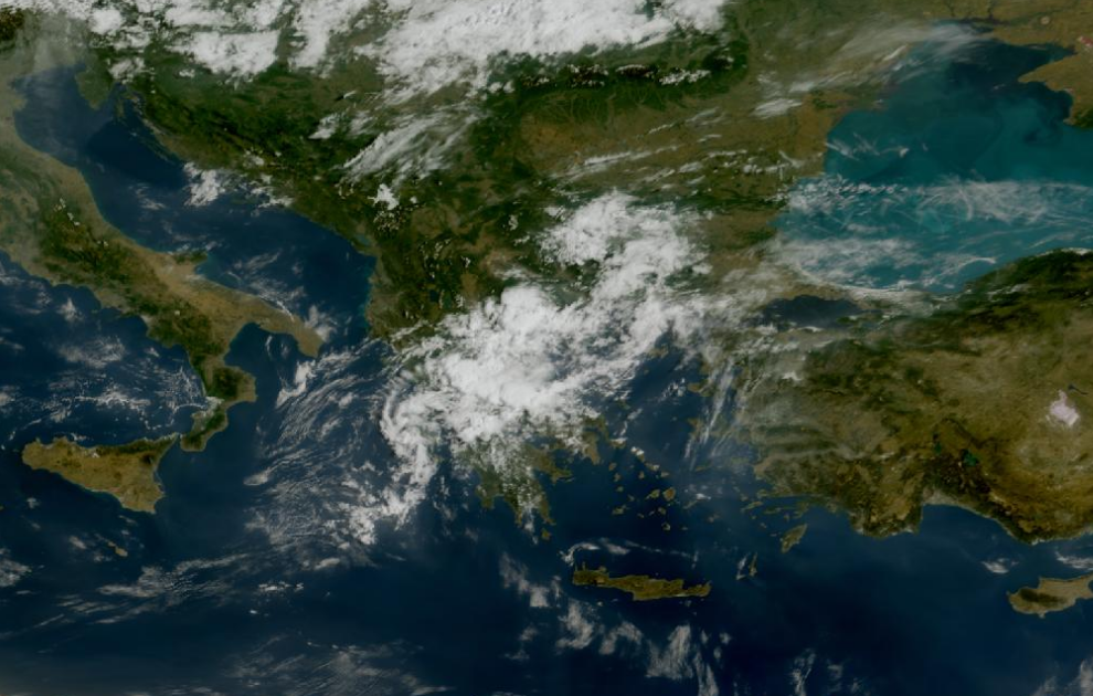 Τελευταία δορυφορική εικόνα νεφοκάλυψης