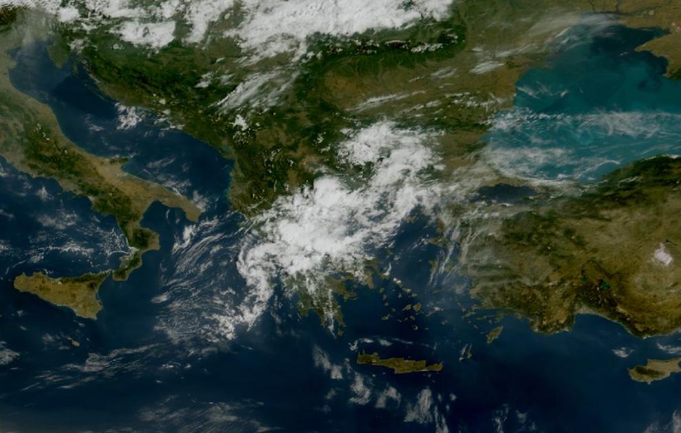 Τελευταία δορυφορική εικόνα νεφοκάλυψης