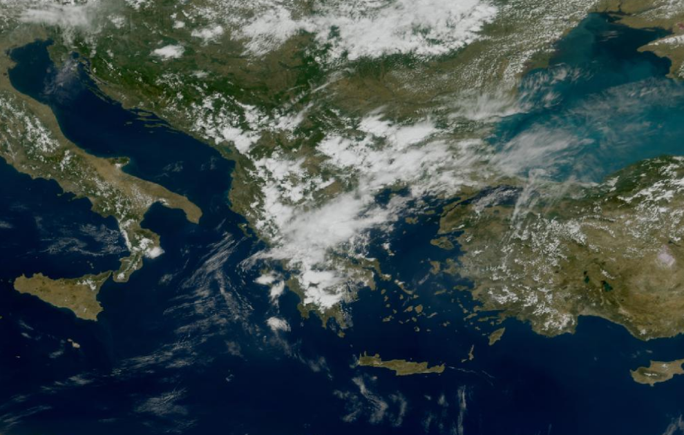 Τελευταία δορυφορική εικόνα νεφοκάλυψης