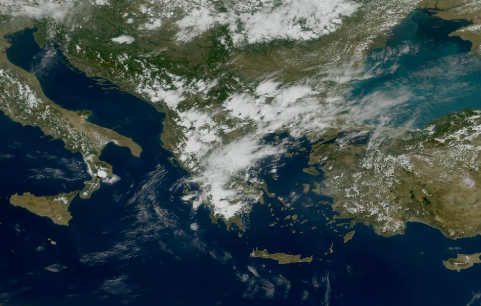 Τελευταία δορυφορική εικόνα νεφοκάλυψης