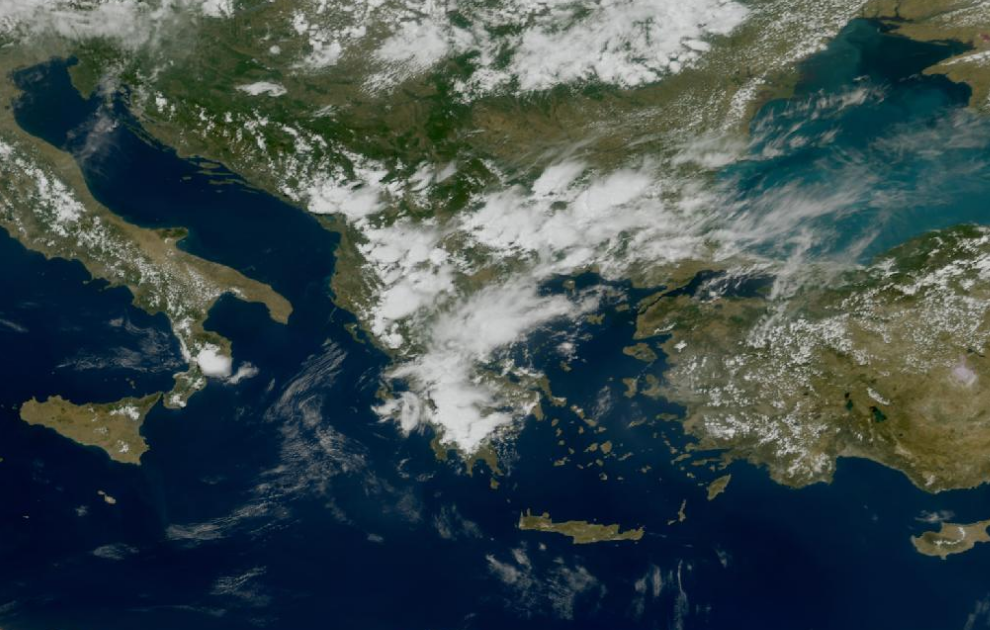 Τελευταία δορυφορική εικόνα νεφοκάλυψης