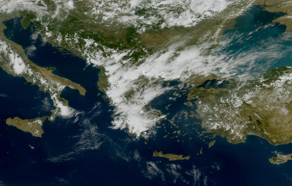 Τελευταία δορυφορική εικόνα νεφοκάλυψης