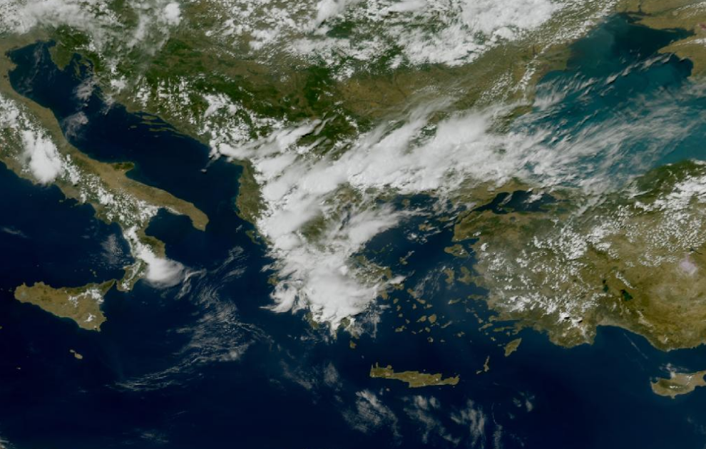 Τελευταία δορυφορική εικόνα νεφοκάλυψης