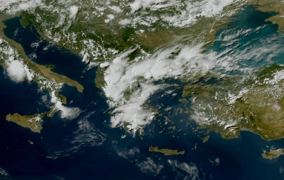 Τελευταία δορυφορική εικόνα νεφοκάλυψης