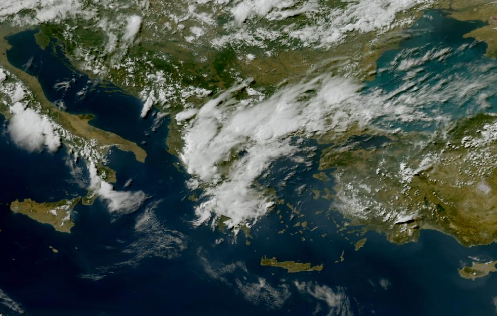 Τελευταία δορυφορική εικόνα νεφοκάλυψης