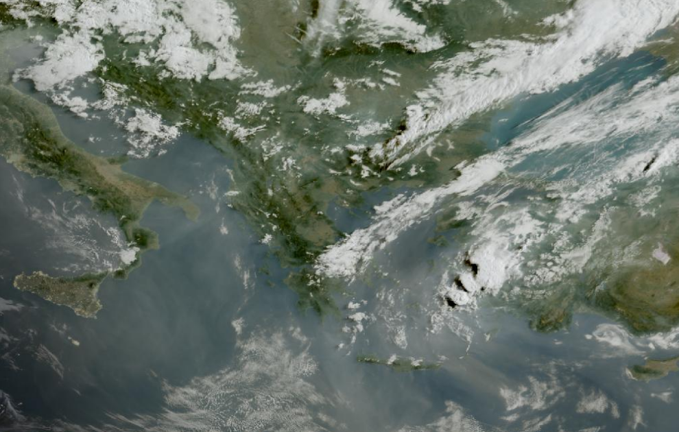 Τελευταία δορυφορική εικόνα νεφοκάλυψης