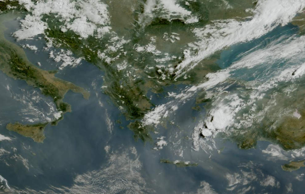 Τελευταία δορυφορική εικόνα νεφοκάλυψης
