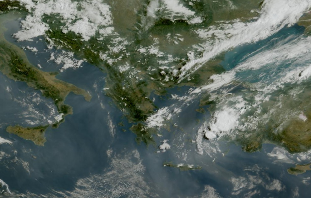 Τελευταία δορυφορική εικόνα νεφοκάλυψης