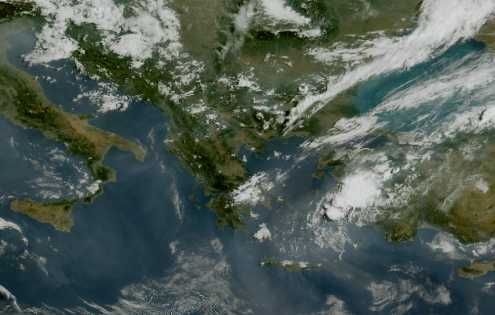 Τελευταία δορυφορική εικόνα νεφοκάλυψης