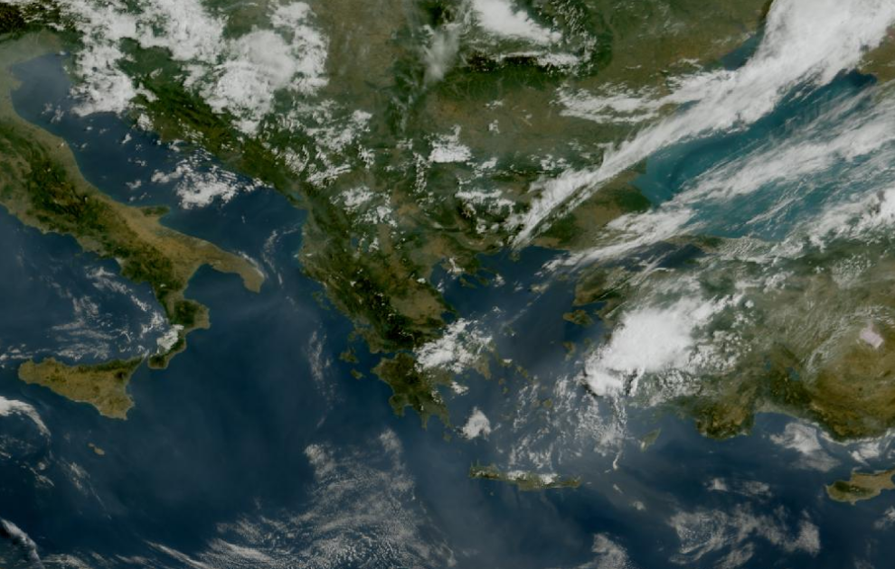 Τελευταία δορυφορική εικόνα νεφοκάλυψης