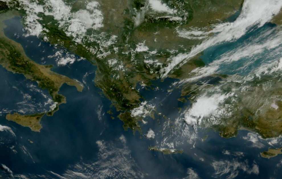 Τελευταία δορυφορική εικόνα νεφοκάλυψης