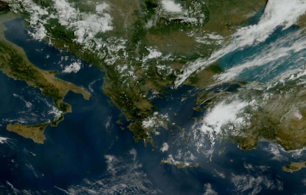 Τελευταία δορυφορική εικόνα νεφοκάλυψης