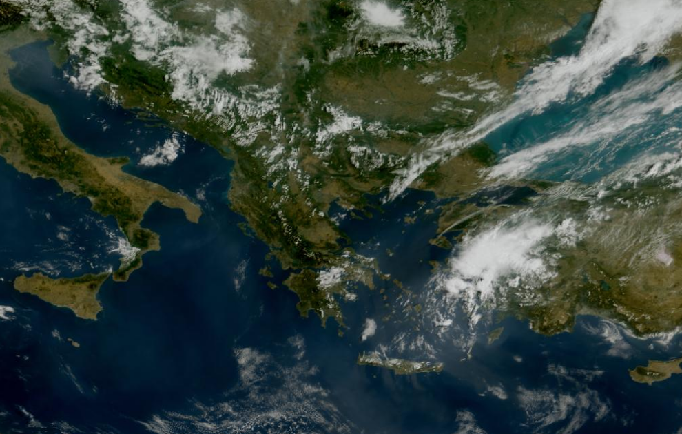 Τελευταία δορυφορική εικόνα νεφοκάλυψης