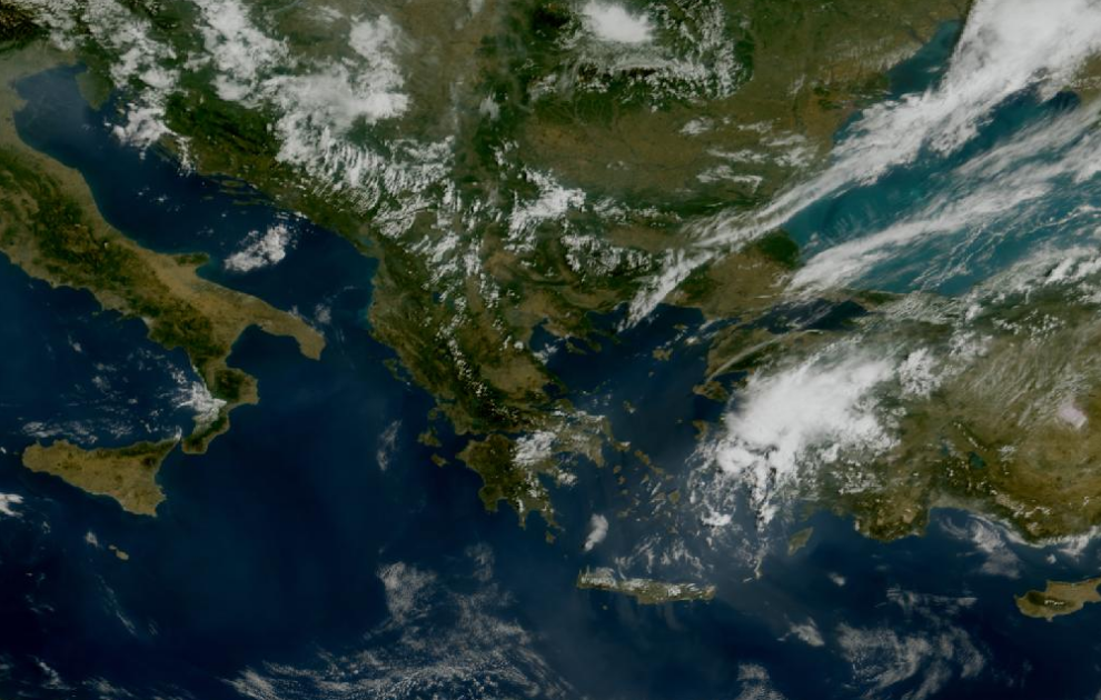 Τελευταία δορυφορική εικόνα νεφοκάλυψης