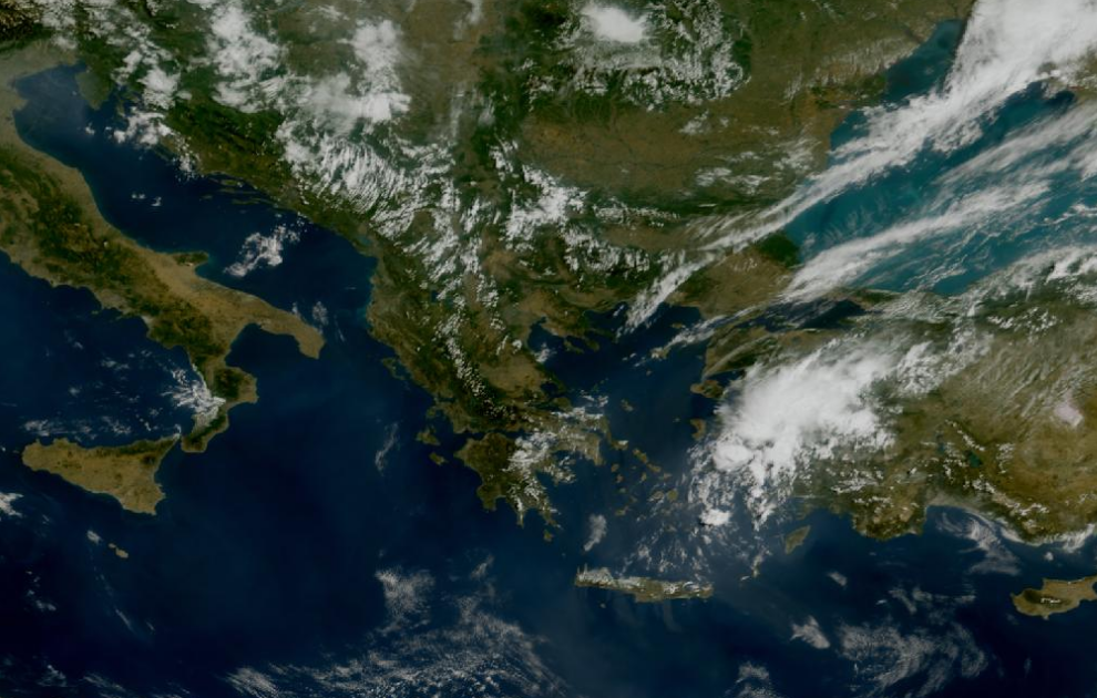 Τελευταία δορυφορική εικόνα νεφοκάλυψης