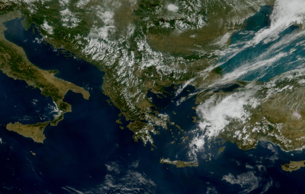 Τελευταία δορυφορική εικόνα νεφοκάλυψης