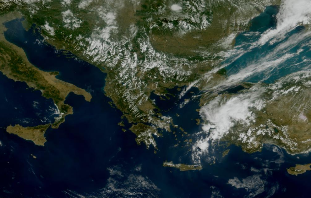 Τελευταία δορυφορική εικόνα νεφοκάλυψης