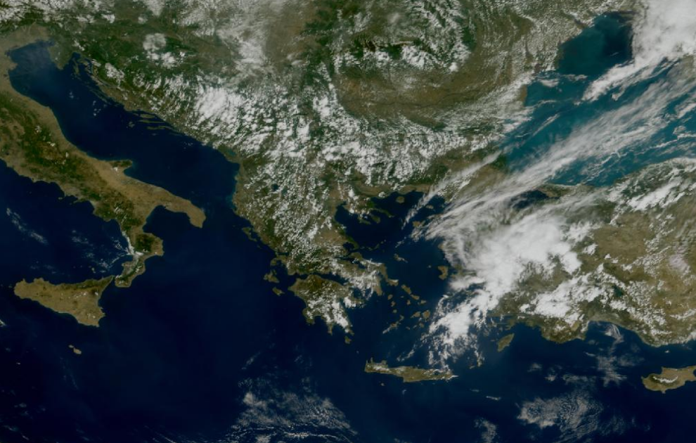 Τελευταία δορυφορική εικόνα νεφοκάλυψης