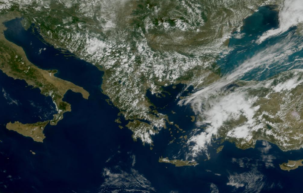 Τελευταία δορυφορική εικόνα νεφοκάλυψης