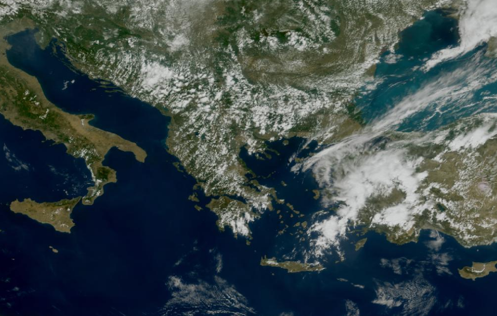 Τελευταία δορυφορική εικόνα νεφοκάλυψης