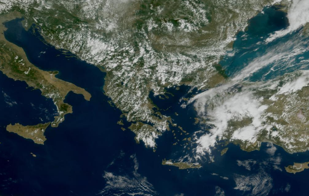 Τελευταία δορυφορική εικόνα νεφοκάλυψης