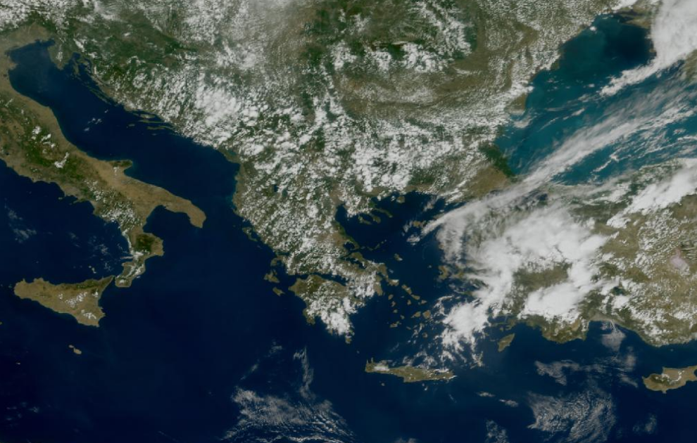 Τελευταία δορυφορική εικόνα νεφοκάλυψης