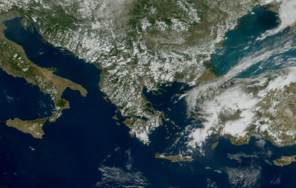 Τελευταία δορυφορική εικόνα νεφοκάλυψης