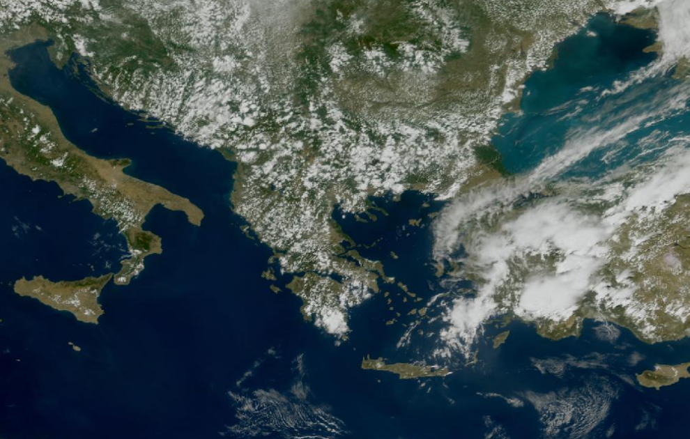 Τελευταία δορυφορική εικόνα νεφοκάλυψης