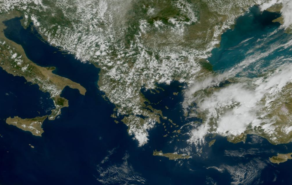 Τελευταία δορυφορική εικόνα νεφοκάλυψης